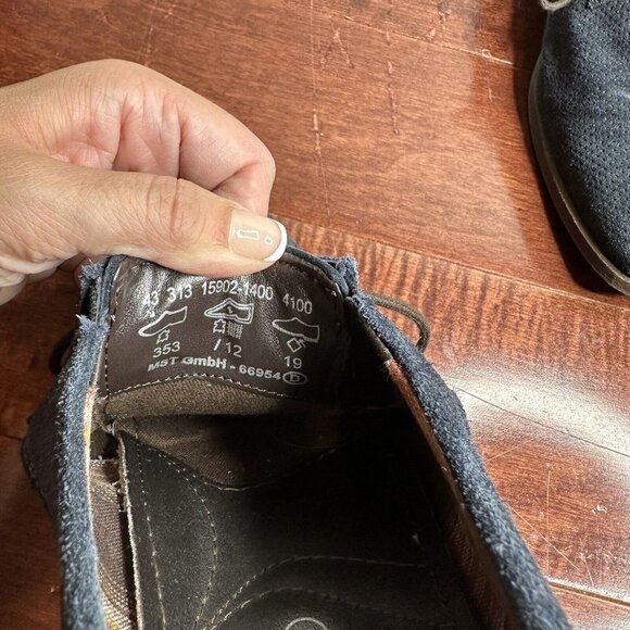 Bugatti Men’s Suede Gibson Lace Up Shoes Dark Blue Size 12 - Picture 12 of 12